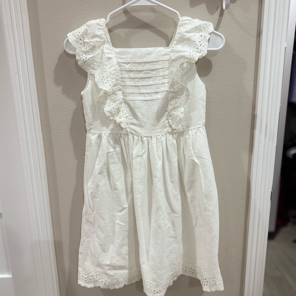 Gymboree White Eyelet Ruffle Dress